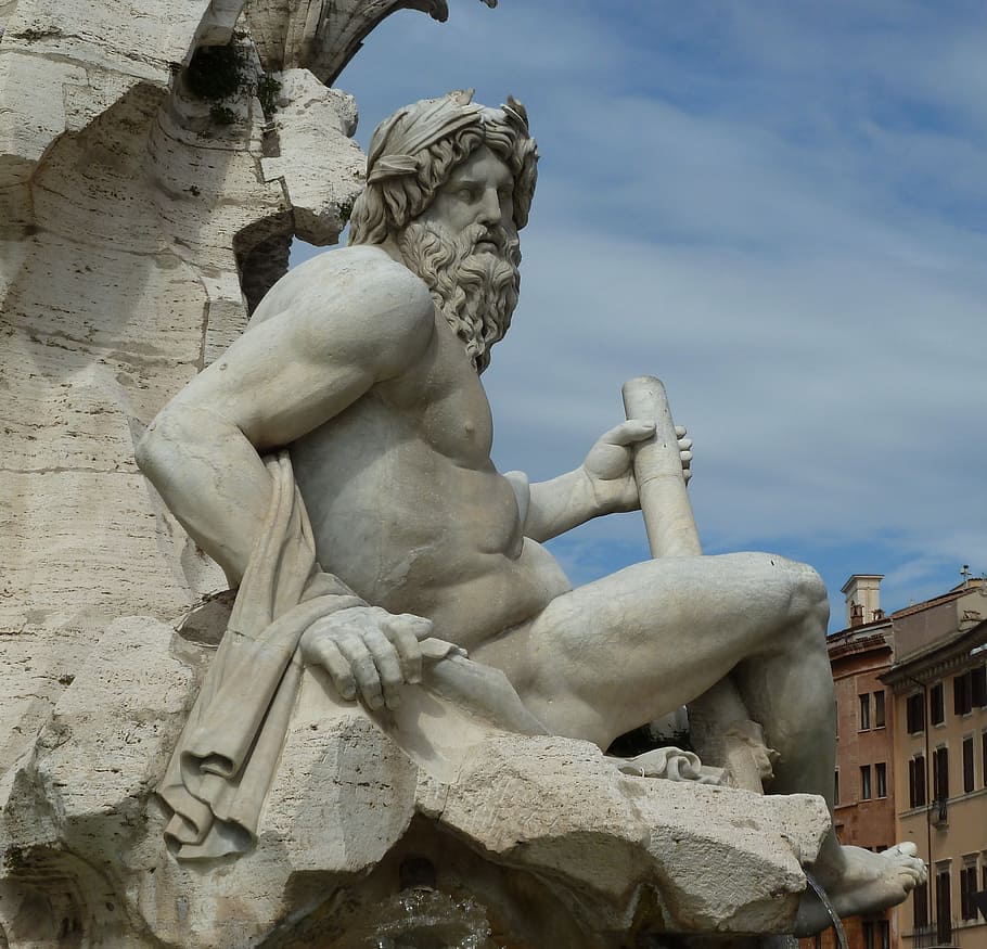 rome, piazza navona, 2016, rome piazzanavona, sculpture, art and craft, HD wallpaper