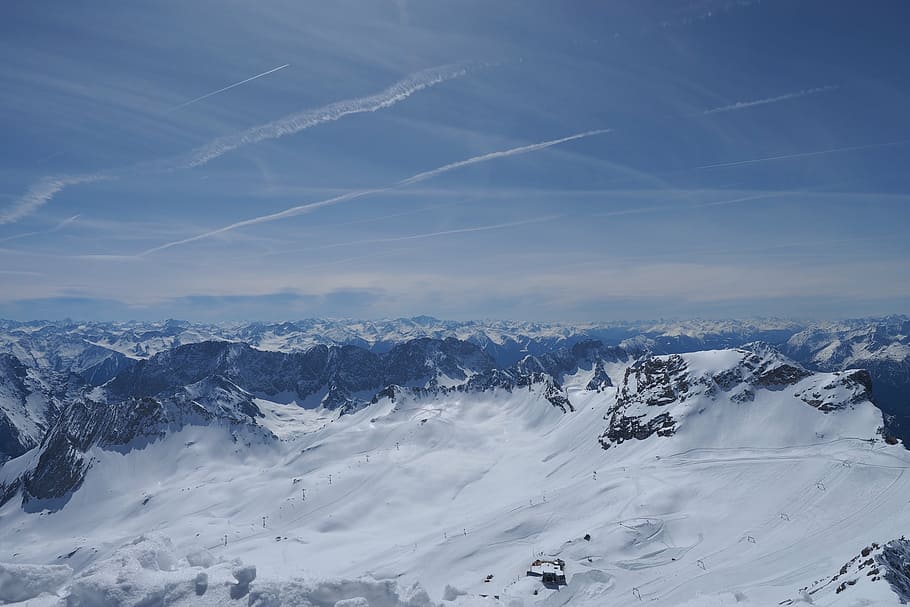 alps, mountain, snow, blue, sky, nature, scenery, natural, outdoor HD wallpaper