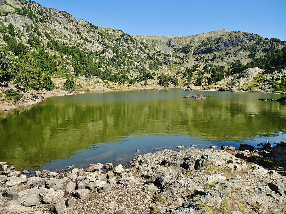 Lac Achard, Mountain, Alps, Hiking, bathing, landscape, france, HD wallpaper