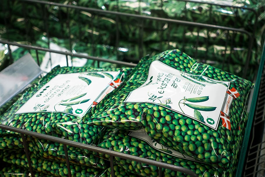 Frozen peas, store, market, retail, shopping, close-up, no people HD wallpaper