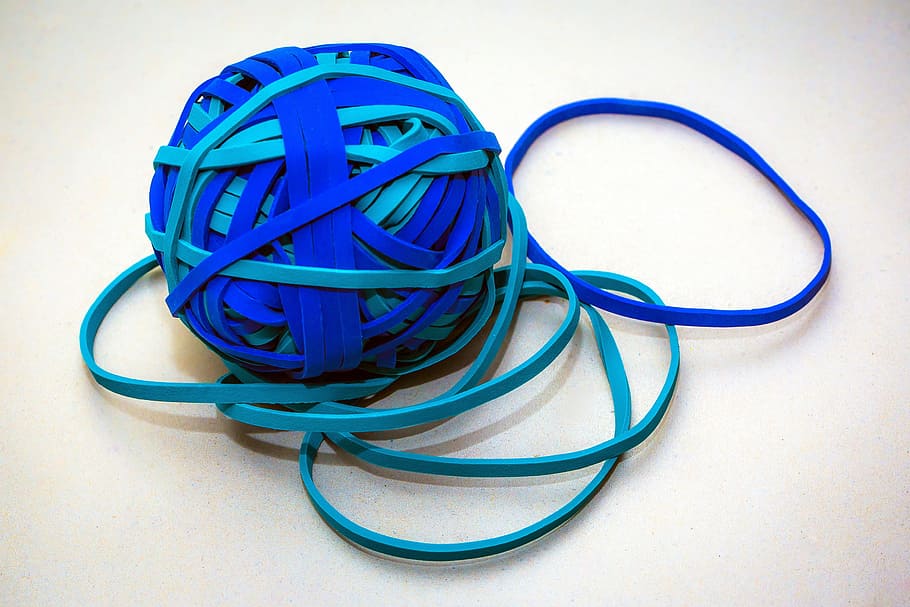 rubber, rubber ring, close, elastic, office supplies, rubber bands