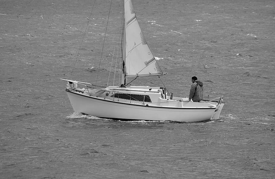 Boat, Sailboat, Sailing, Navigation, Sea, wind, water, sails HD wallpaper