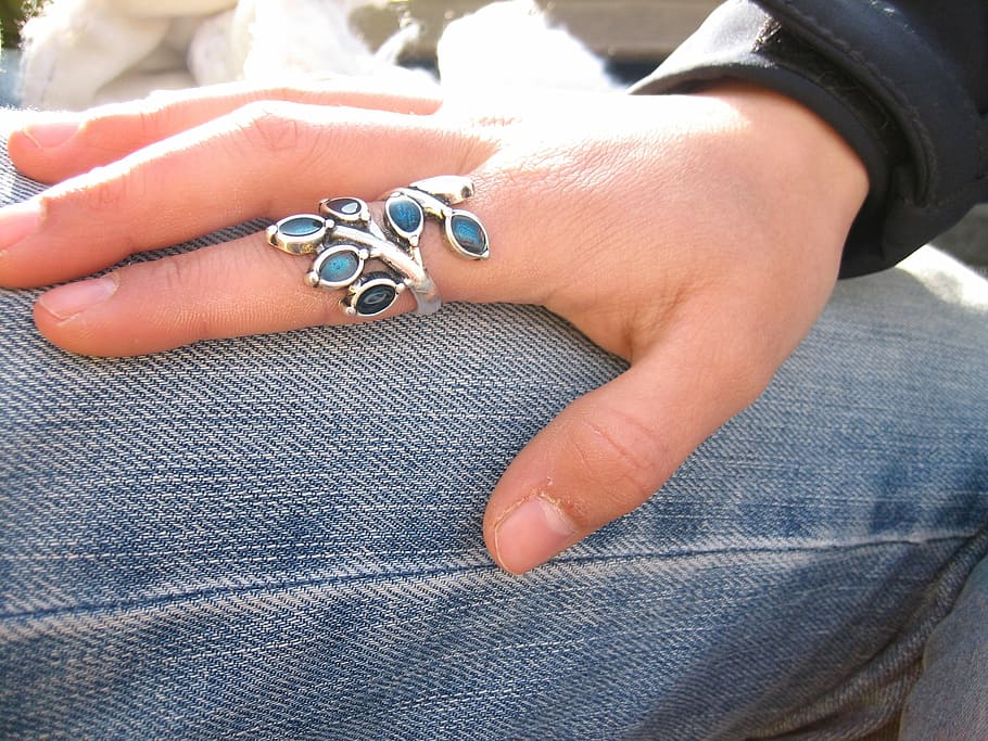 hand, ring, jewellery, failed, gems, finger jewelry, jeans HD wallpaper