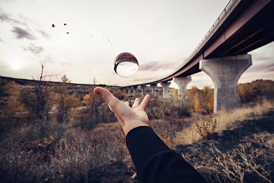 Orb, Bridge, Architecture, Landscape, nature, summer, outdoors HD wallpaper