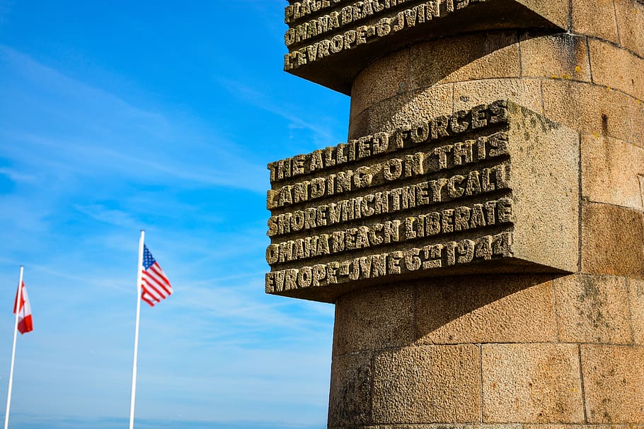 architecture, outdoors, travel, sky, braves memorial, omaha beach, HD wallpaper