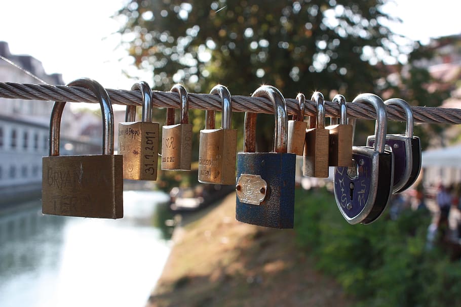 locks, love, love locks, heart, symbol, romantic, valentine