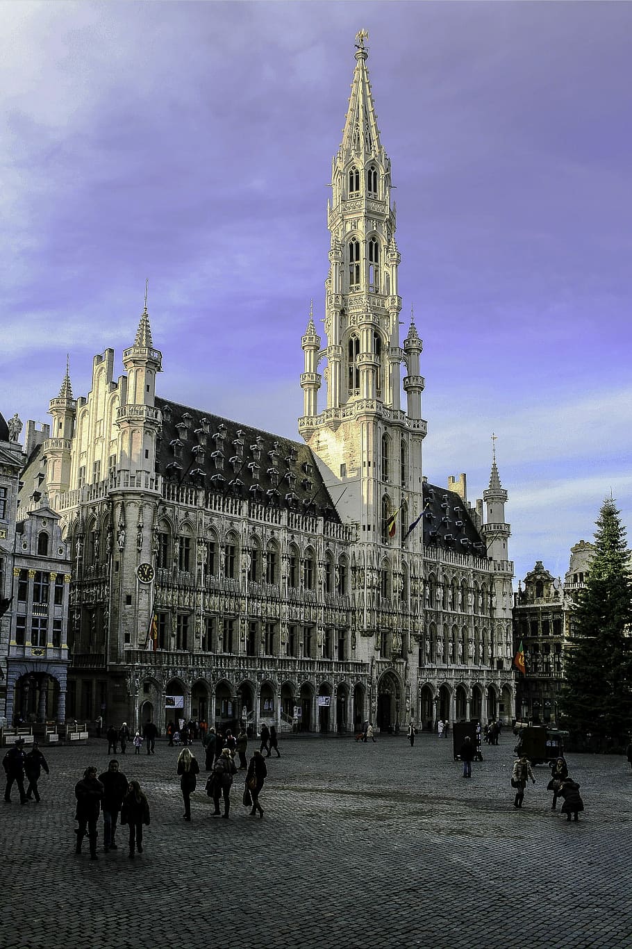 Town hall of Brussels, Belgium, building, photo, public domain
