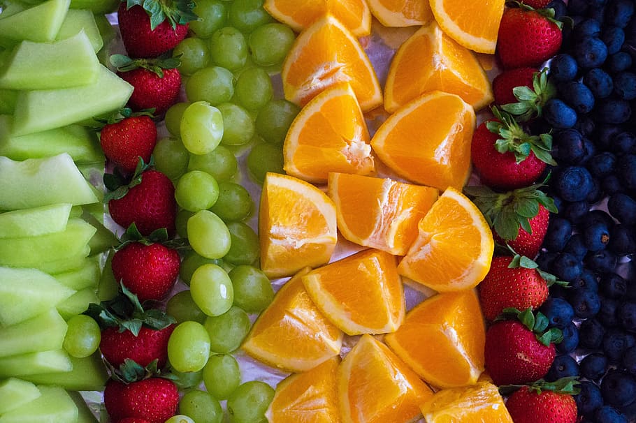 variety of fruits, fruit pattern, food, healthy, natural, eat HD wallpaper