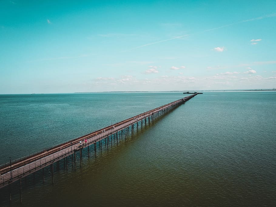 bridge between body of water, aerial photography of bride, drone HD wallpaper