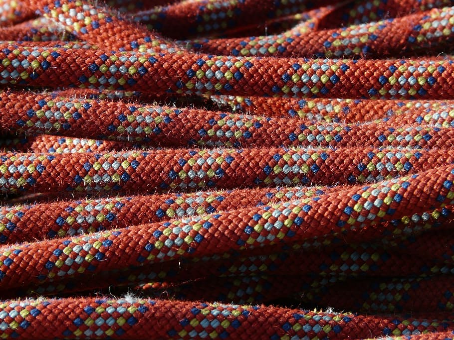 climbing rope, secure, abseil, backgrounds, full frame, pattern HD wallpaper