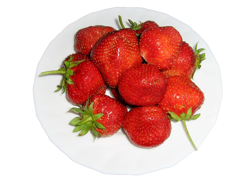 strawberries, berry, fruit, food, sweet, garden, plants, nature, HD wallpaper