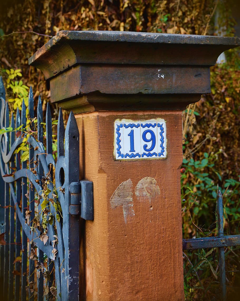 Post, Input, Stone, Metal, Garden, Fence, old, goal, weathered HD wallpaper