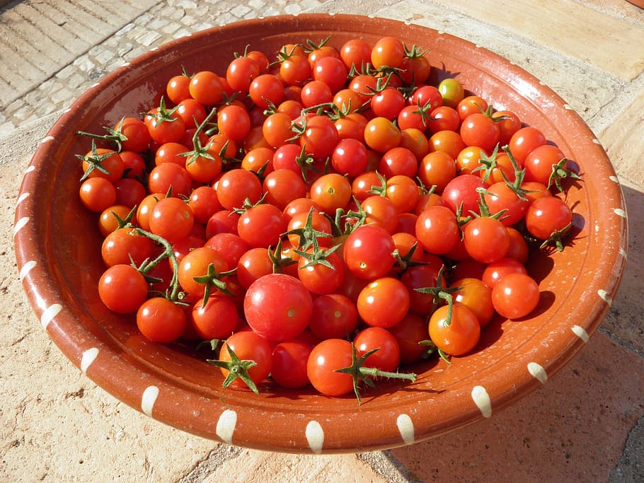 tomatoes, red, cherry, food, vegetable, fresh, organic, natural HD wallpaper