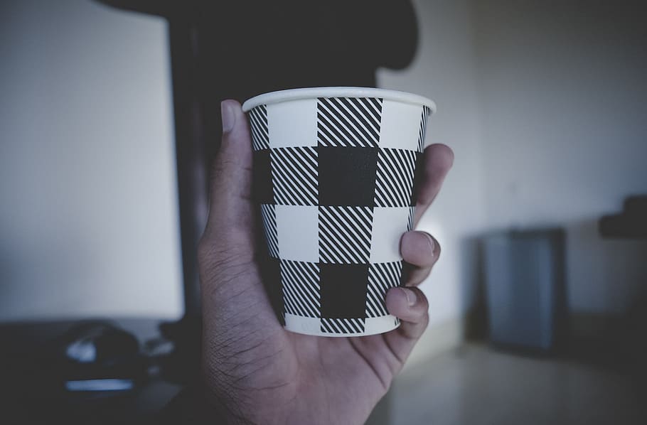 cup, hand, palm, holding, one person, indoors, human body part HD wallpaper
