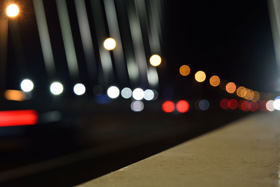 light, dim, dream, city, night, car, street, traffic, defocused HD wallpaper