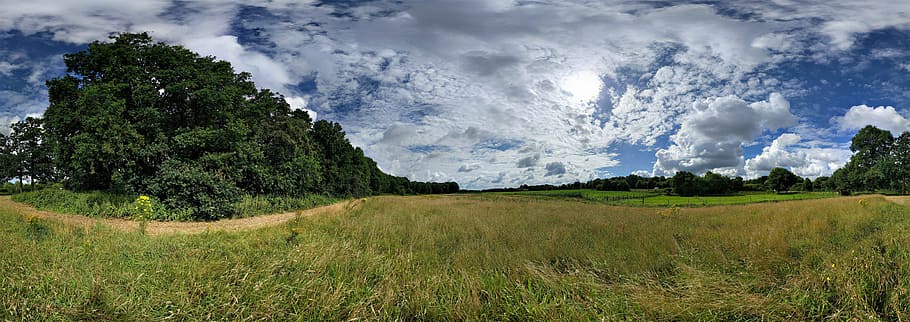 panorama, landscape, clouds, nature, sky, summer, outdoor, panoramic HD wallpaper