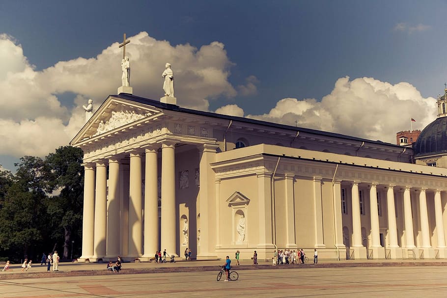 building, lithuania, columns, architecture, famous Place, architectural Column HD wallpaper