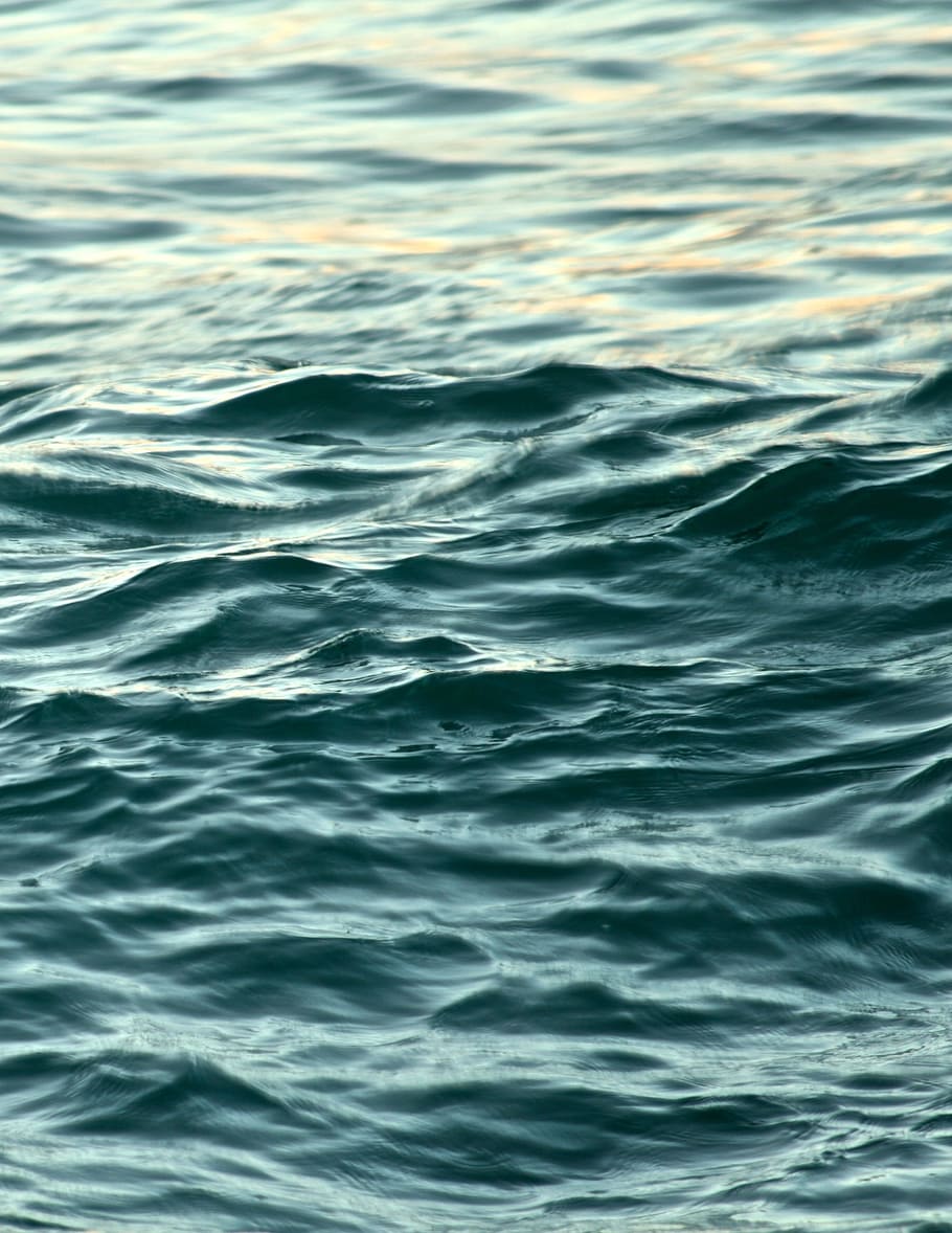 Ocean, Sea, Ocean Waves, Water, blue, nature, liquid, wet, backgrounds HD wallpaper