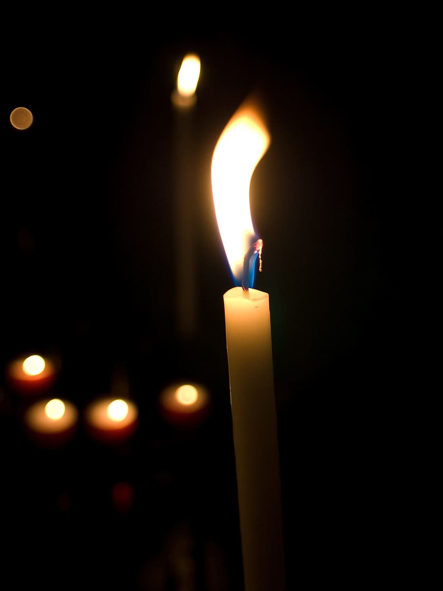 candle, cathedral, inside, langres, france, gothic, old, architecture HD wallpaper
