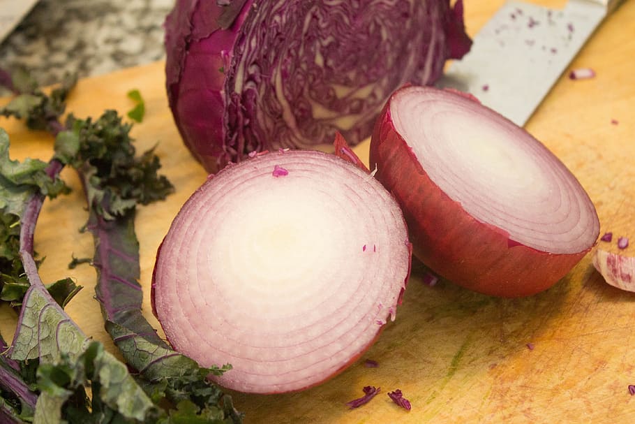 red onion, ingredient, food, healthy, fresh, vegetable, vegetarian, HD wallpaper