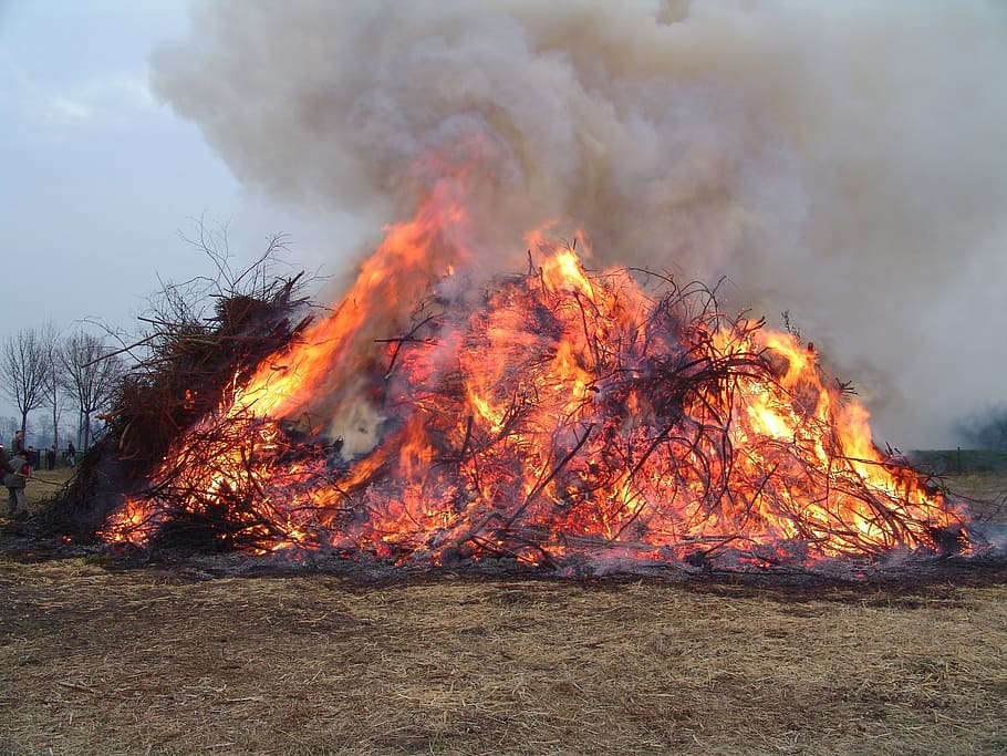 easter fire, burning, fire - natural phenomenon, flame, heat - temperature HD wallpaper