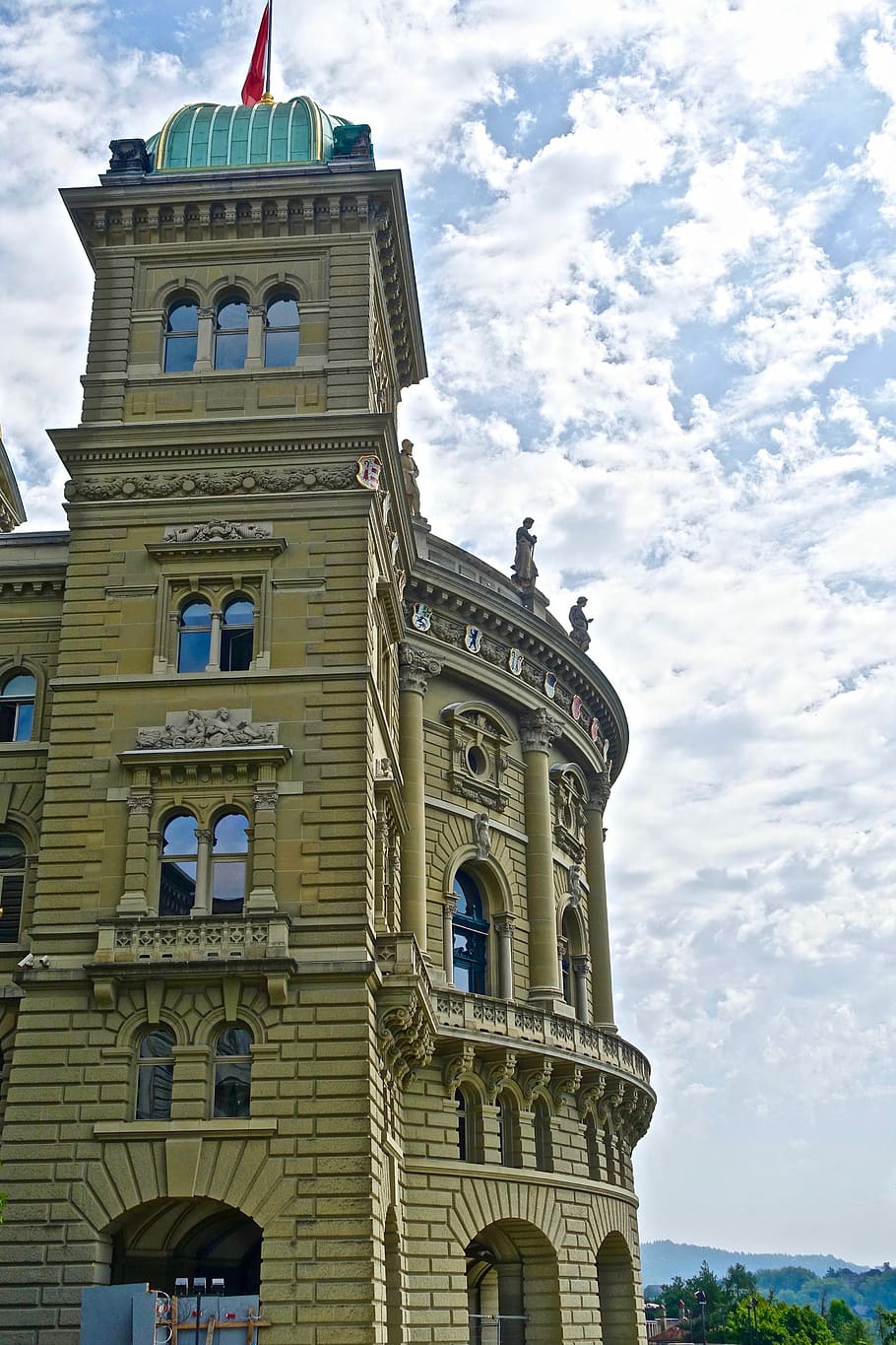 tower, building, architecture, facade, stone, design, construction HD wallpaper