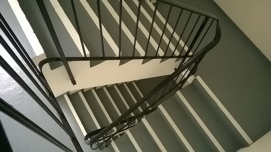 stair, staircase, interior, building, architecture, stairway HD wallpaper