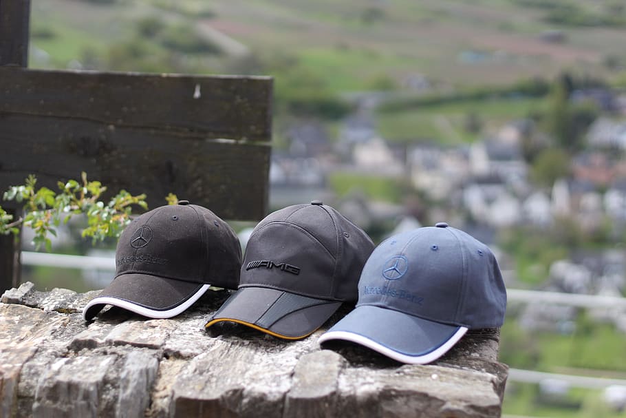 cut, hats, wall, cap, clothing, day, helmet, focus on foreground HD wallpaper