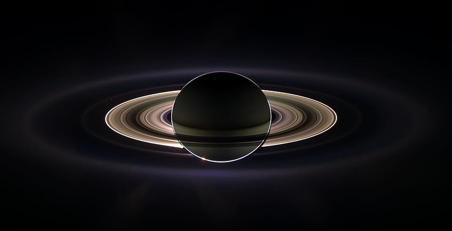 Saturn digital wallpaper, Ring System, Planet, saturn's rings