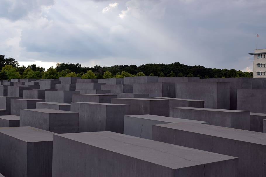 monument, berlin, clouds, symbol, city, germany, tourism, architecture HD wallpaper