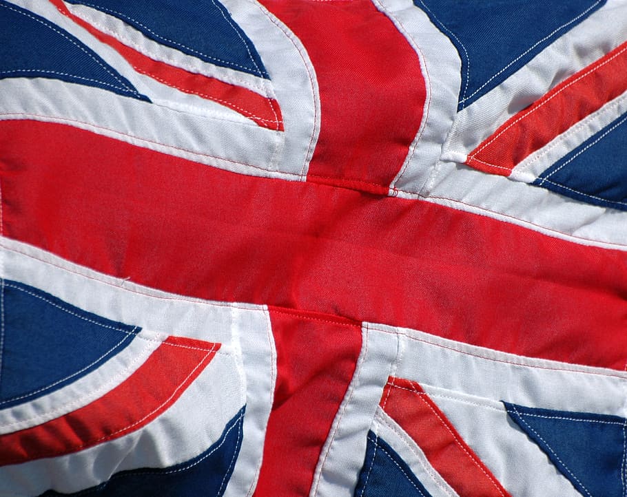 United Kingdom flag, flash of United Kingdom closeup photo, Union Jack HD wallpaper
