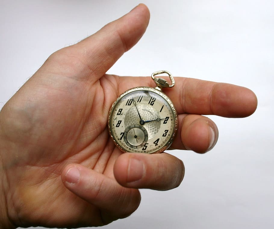 Pocket Watch, Time, Face, Chain, vinatge, antique, clock, instrument, HD wallpaper