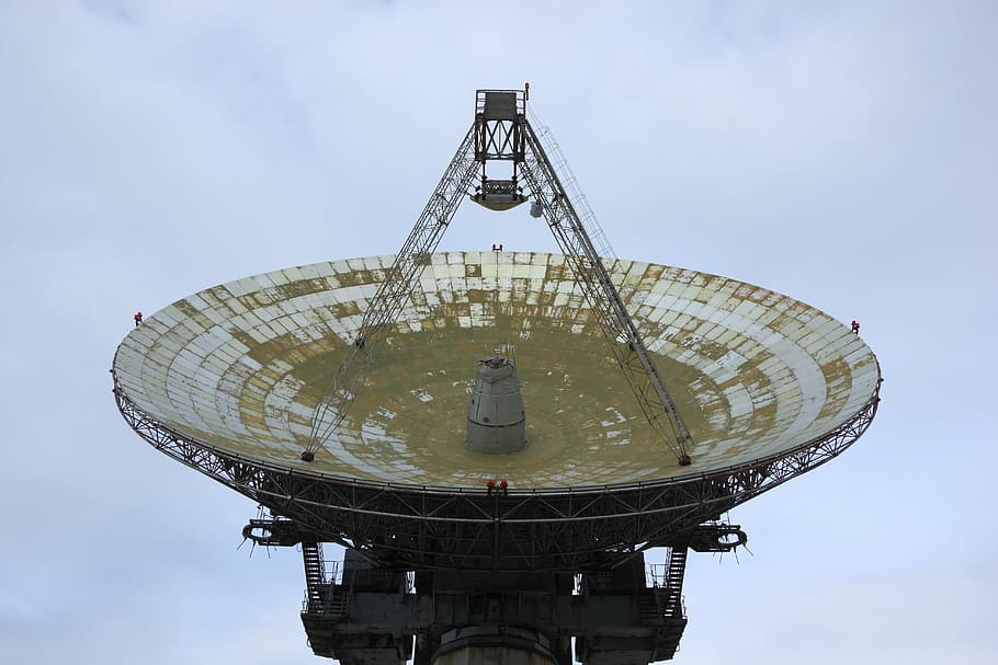 silver satellite dish, latvia, irbene, radio, telescope, 32m