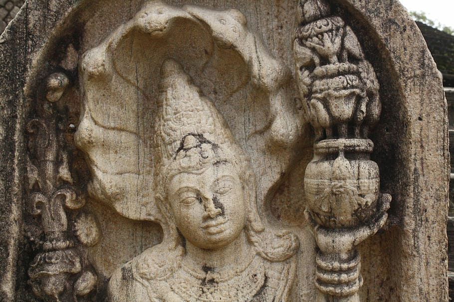 Shiva, Antiquity, Sri Lanka, Stone, statue, religion, buddhist, HD wallpaper