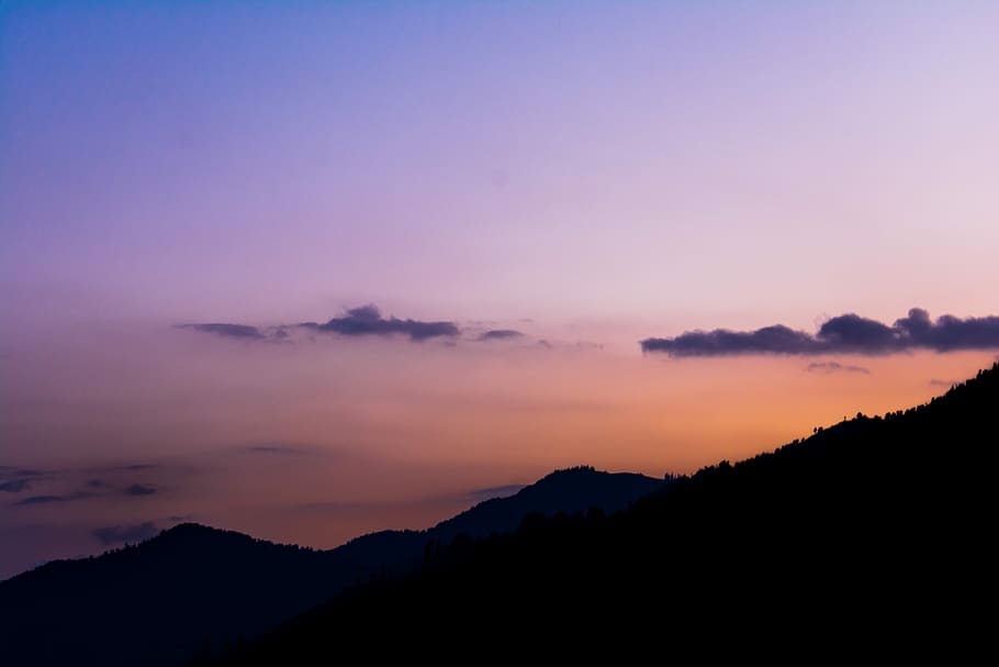 bed of clouds, golden time and mountain, sky, sunrise, sunset HD wallpaper