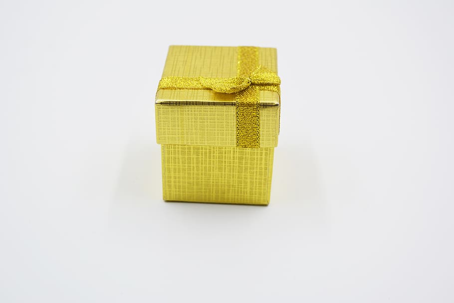 gift box, gold, present turkey, decor, object, ornament, studio shot HD wallpaper