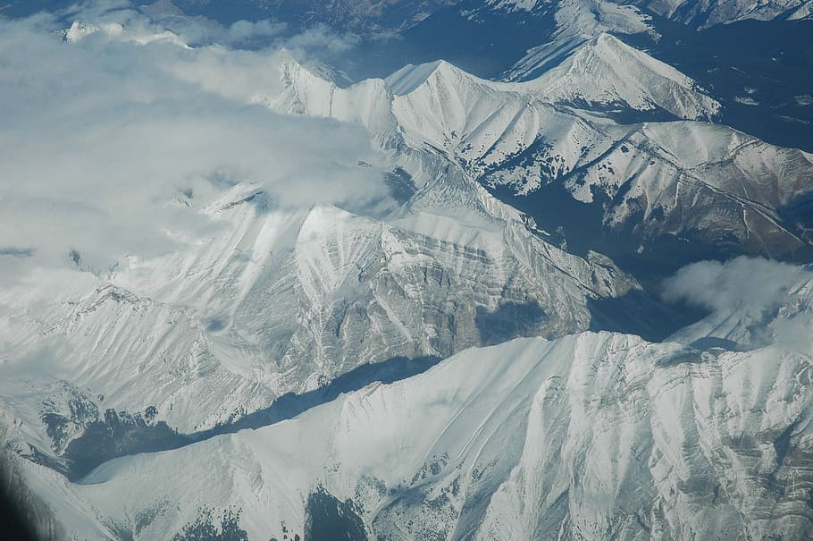 snow capped mountain during daytime, alpine, mountain range HD wallpaper