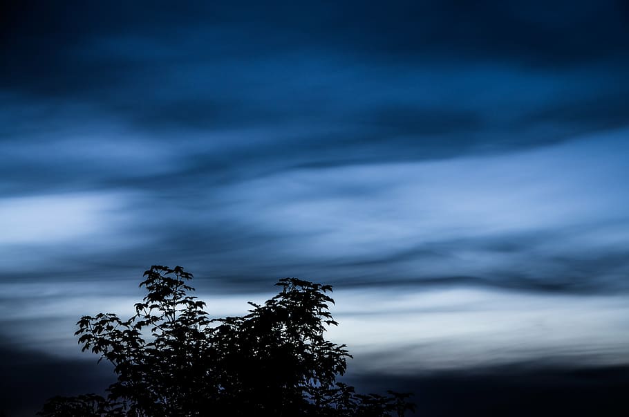 clouds, at night, cloud phenomenon, weather phenomenon, luminous, HD wallpaper