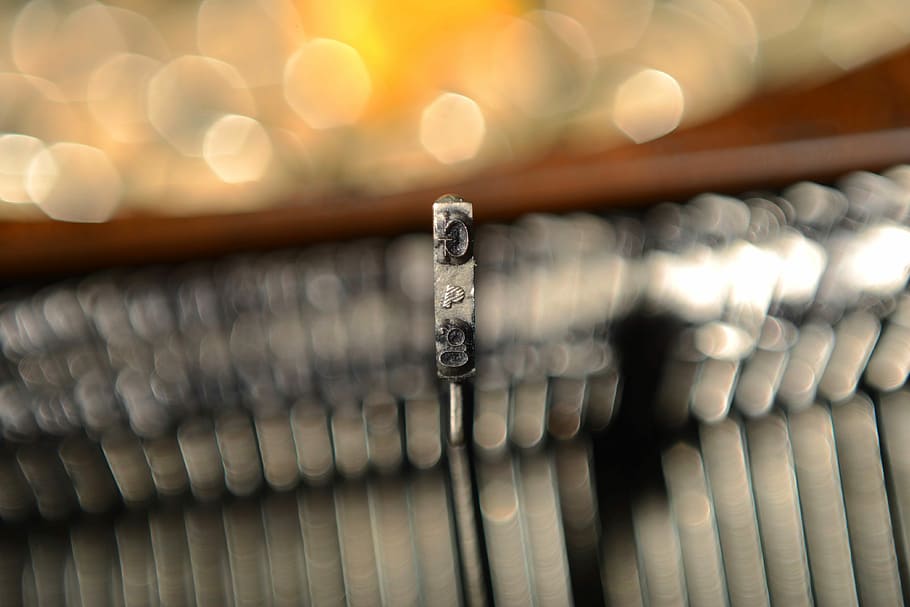 bokeh photography of piano key, type, typography, lights, close-up HD wallpaper