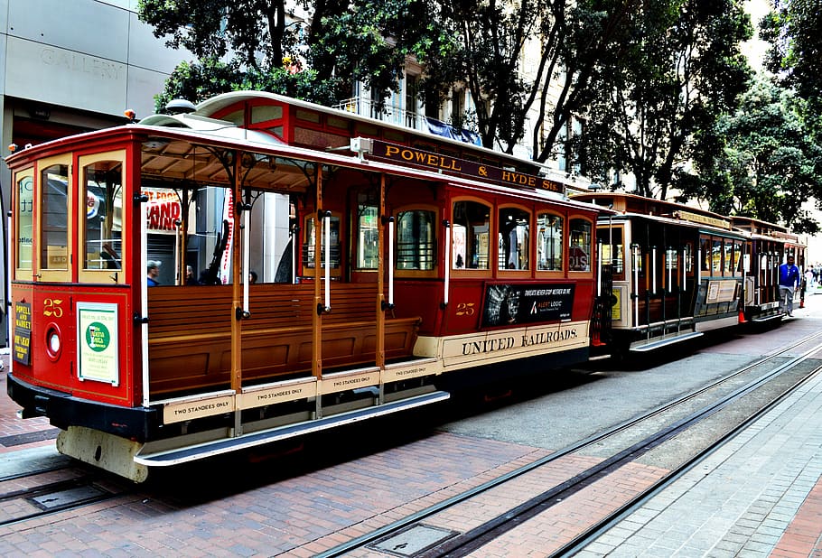 Cable Car, San Francisco, california, city, travel, transportation, HD wallpaper
