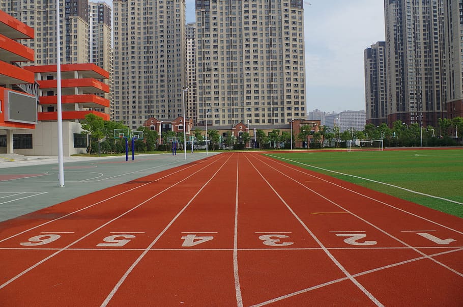junior, playground, athletic track, running track, track and field HD wallpaper