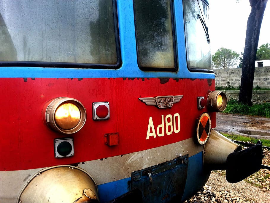 train, wagon, iron, rust, red, mode of transportation, land vehicle HD wallpaper
