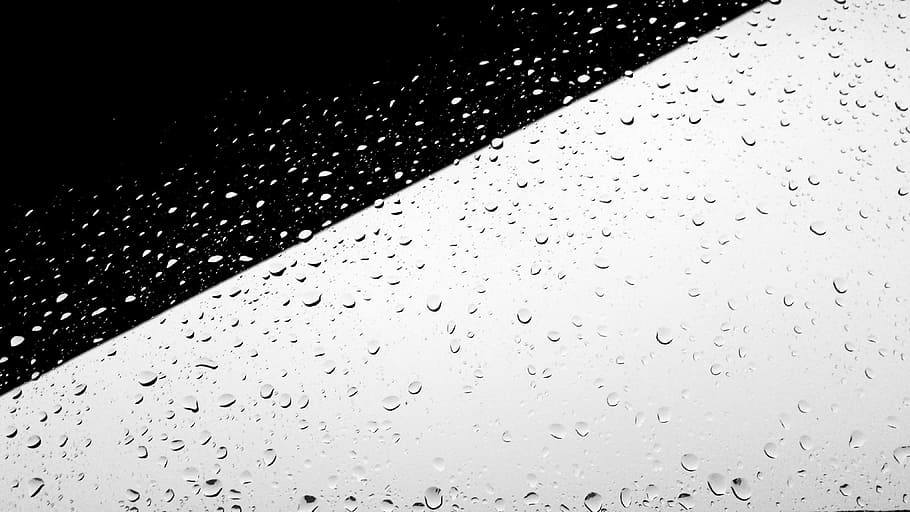 black white, minimal, minimalist, minimalistic, rain, raindrops, HD wallpaper
