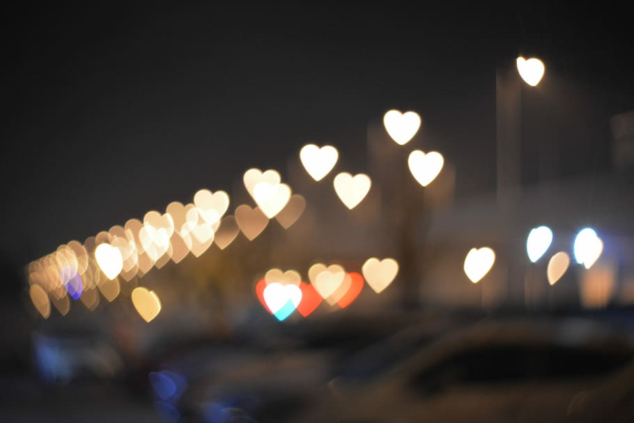 heart city lights