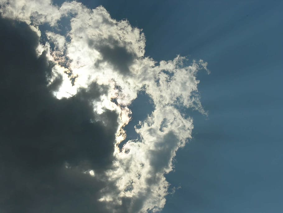 heaven, cloudy, sun, nature, weather, blue, sky, cloud - Sky HD wallpaper