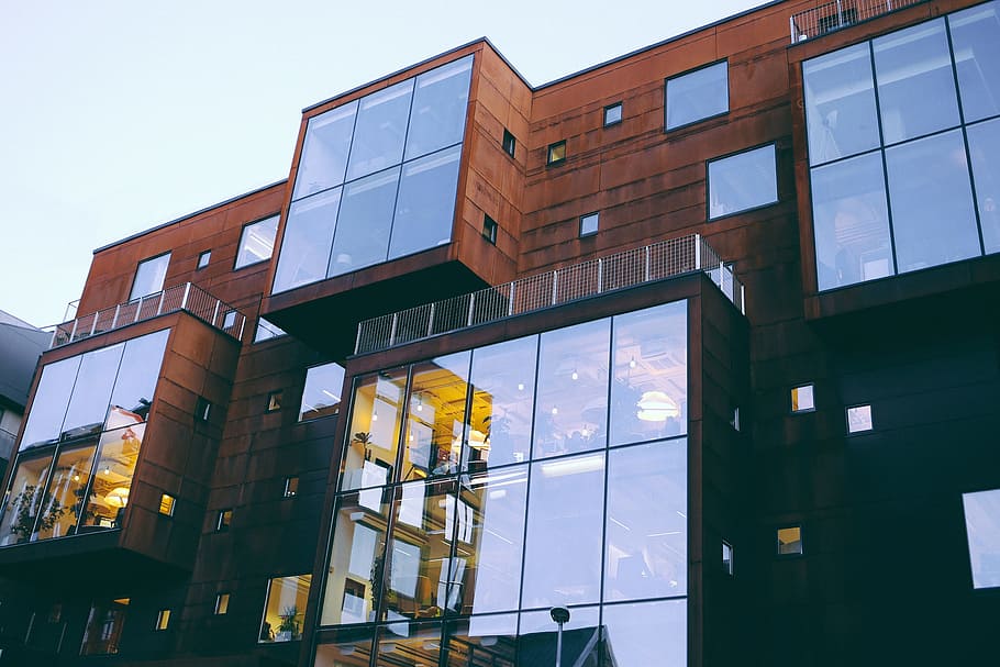 architecture, building, infrastructure, sky, window, glass HD wallpaper