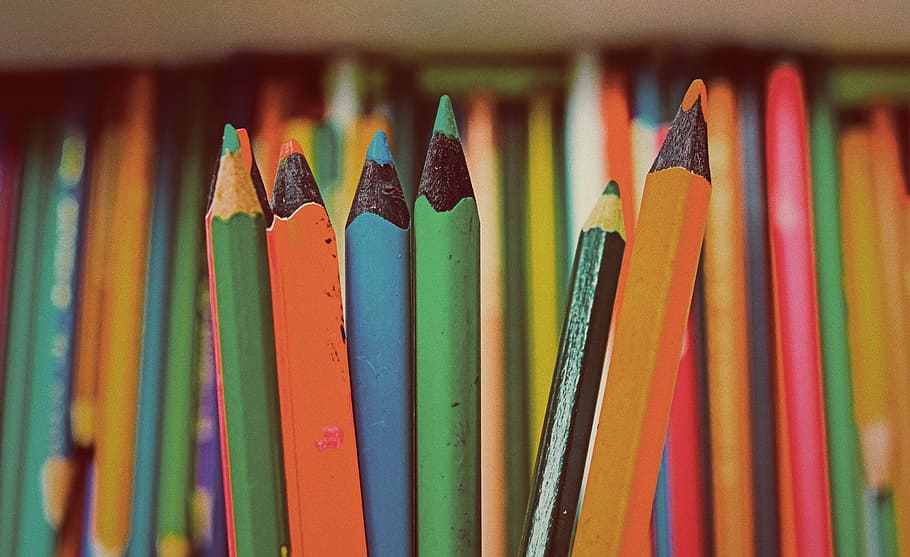 assorted-color pens, assorted color pencils, colour, drawing HD wallpaper