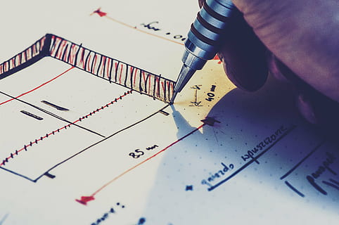 person holding pen, drawing, plan, design, sketch, project HD wallpaper