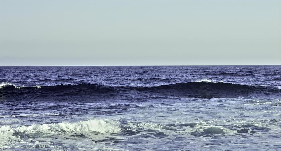 sea waves, ocean, water, horizon over water, nature, scenics HD wallpaper