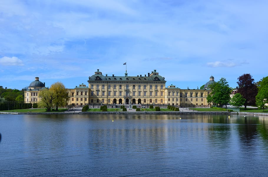 Stockholm, Sweden, Palace, drotning holm, castle, water, scandinavia, HD wallpaper